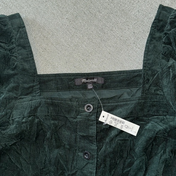 NWT Madewell Embroidered Eyelet Corduroy Tie-Sleeve Top - Picture 6 of 15